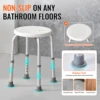 VEVOR Shower Chair for Inside Shower Adjustable Height Shower Stool Non-Slip Bench Bathtub Seat  for Elderly Disabled Adults  4