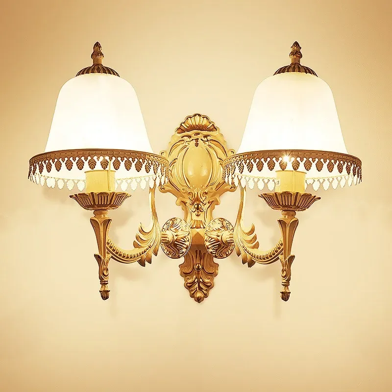 Европейская настенная лампа, садовая настенная лампа, антикварная, прикроватная Спальня в европейском стиле, лампа для гостиной.