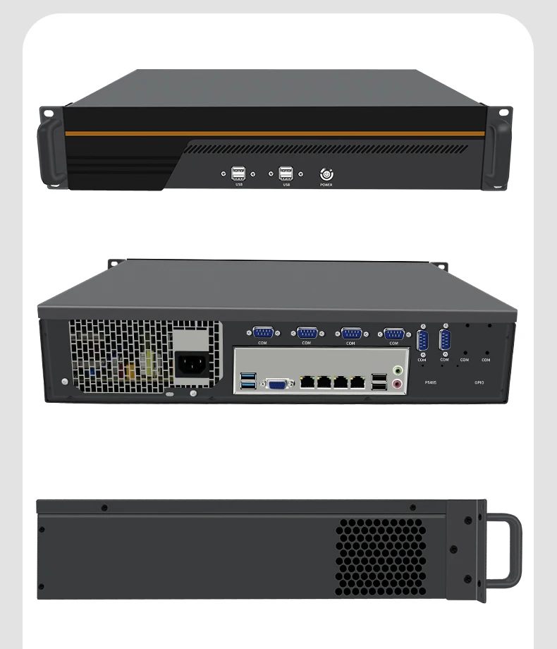 BKHD 2U Router For Xeon E5-2695V4 2650V4 18 Cores 4*2.5G Support ECC Memory 6*Ram Raid 2*M2 SFP+ Expansion For Linux Win 10 11 4