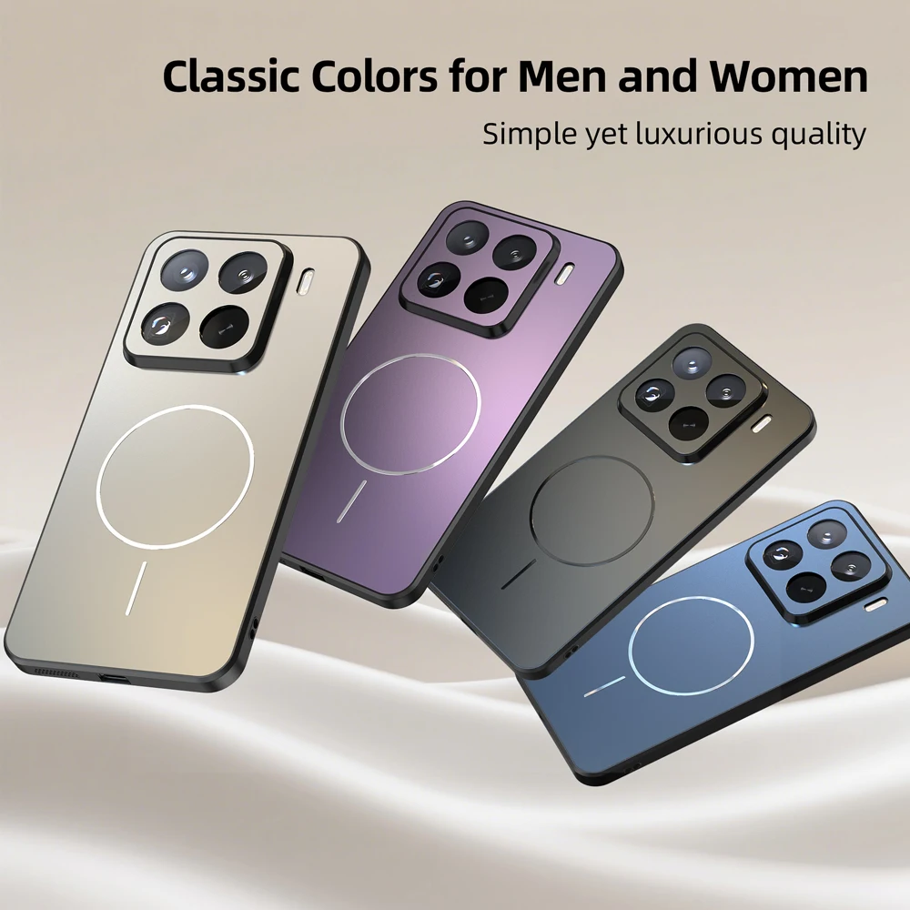 Luxury Magnetic Wireless Charging Case - Anti-Shock Matte Protective Cover
