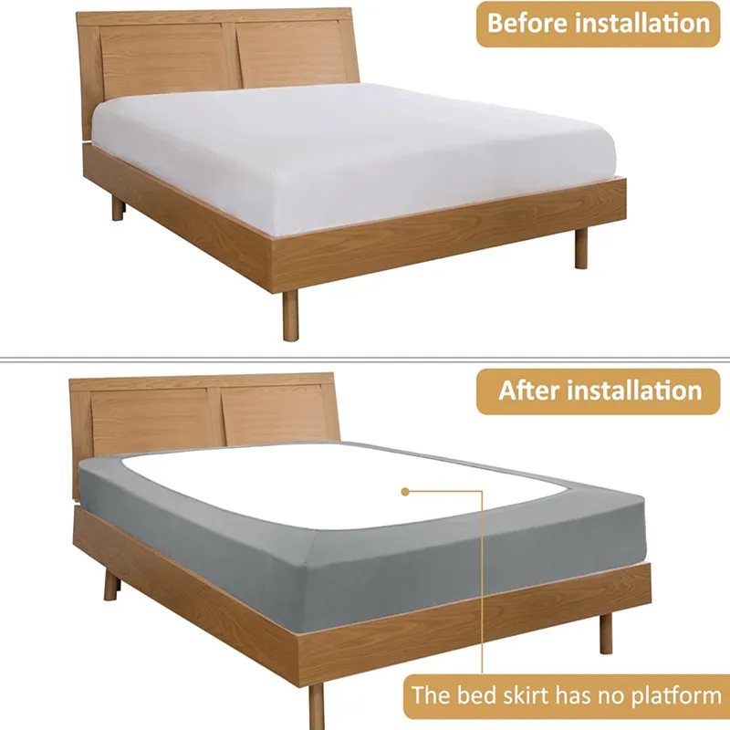 Description Picture 4 of itemPremium Box Spring Cover Hotel Quality Wrap Around Bed Skirts-Mattress Protector Encasement-Fit for 4 to 10 Inch Height Mattress