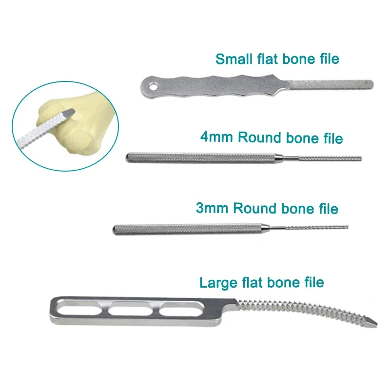 Stainless Steel Flat Bone File Bone Rasp Grinding Bone Orthopedic Surgery Instrument orthopedic spine mis working sheath cannula instrument for endoscope