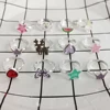 12/36PCS Cute Adjustable Rings for Children Girls Pretend Play Makeup Ring Jewelry Watermelon Iceream Heart Enamel Ring 3