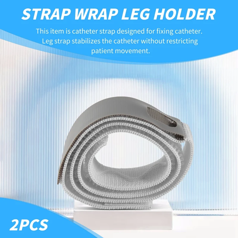 A15F-2Pcs Catheter Fixator Elastic Comfortable External Durable Urine Bag Leg Holder Strap Wrap Leg Holder
