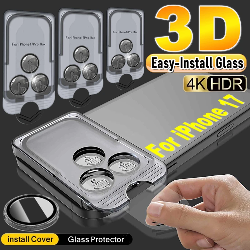 Removable Easy Install Clear AR Lens Cap - Dust-Free Camera Protector with Tempered Glass Film