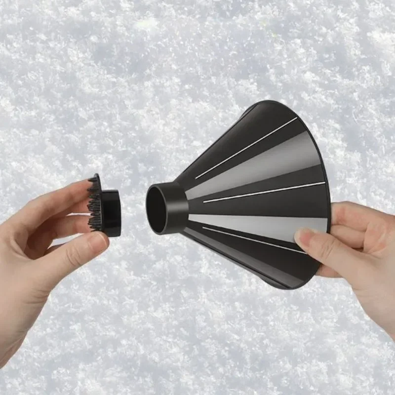 Conical Funnel Snow Shovel Car Round Plastic Snow Scraper Shovel Ice Scraper Multifunctional Car Remover 1PC