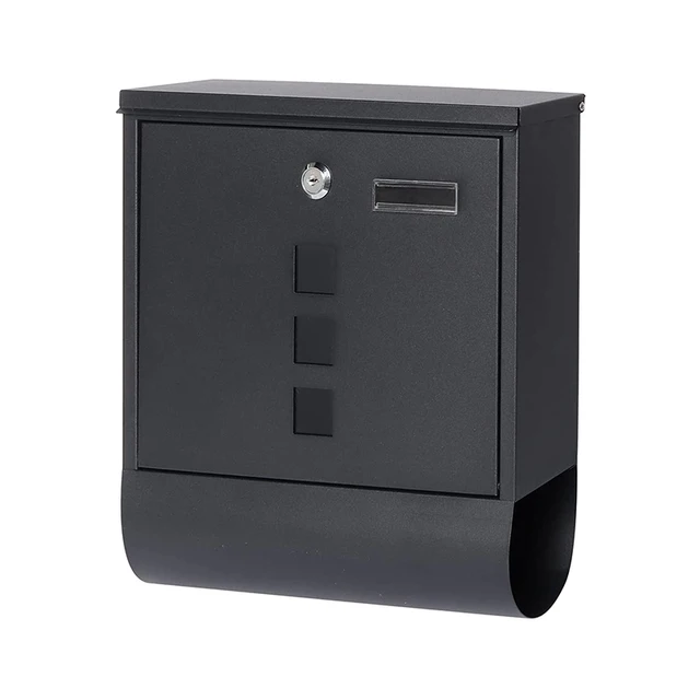 Modern Metal Postaláda Esőálló Postbox Levélszekrény Zárral - Image 4