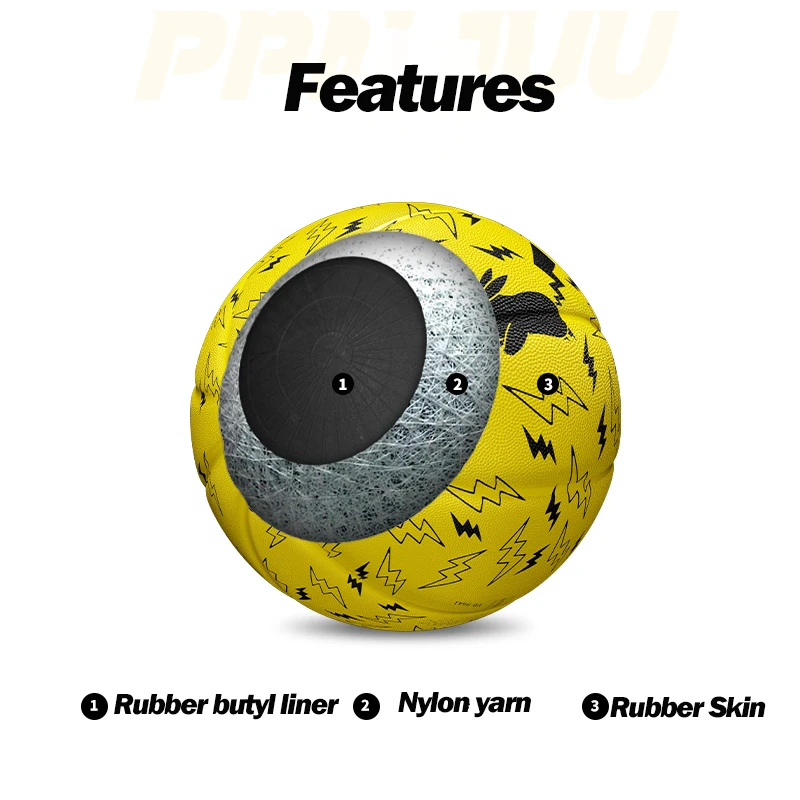 Size 7 Basketball on Court