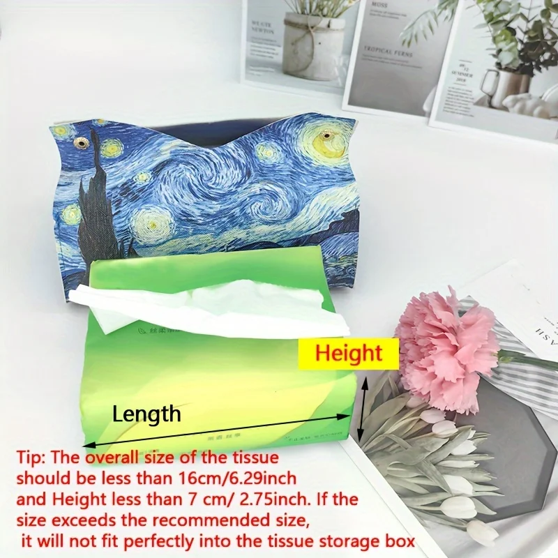 1pc Van Gogh Starry Sky Paper Tissue Storage Box Paper Special 5