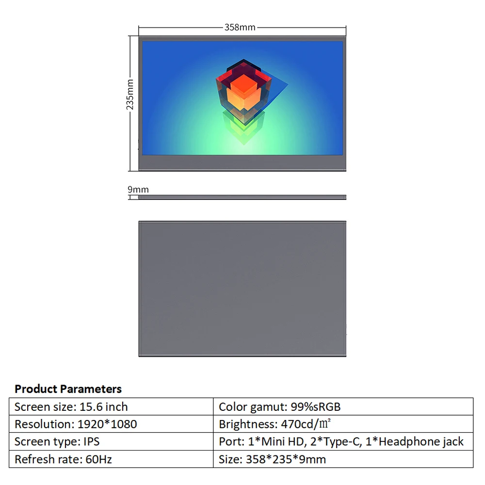 15.6 ġ ޴  IPS ȭ 1920*1080 ػ 170   þ߰ 60Hz   ȣȯ, Ƽ, ｺ, ȶ, 