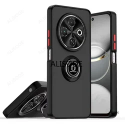 Shockproof Armor Case with Translucent Ring Stand Holder for Tecno Spark 30C 4G (Black Red)