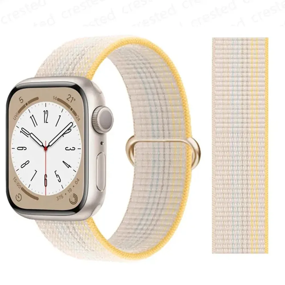 Cinturino Sportivo Ad Anello In Nylon Per Cinturino Apple Watch 49Mm Bracciale Per Nike Iwatch 9 8 7 6 5 Se Ultra 2 45Mm 44Mm 41Mm 42Mm 38 Cinturino
