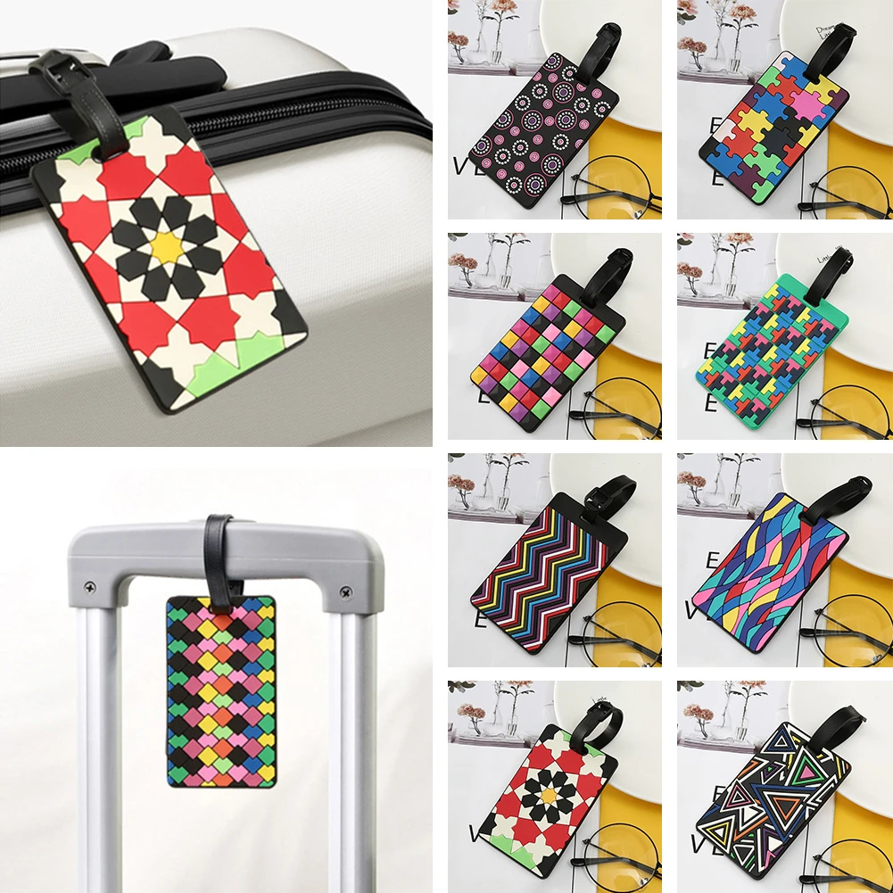 Accesorios de viaje bonitos y creativos, de equipaje, Maleta, etiqueta de viaje portátil de silicona a moda, estilo de dibujos animados| | - AliExpress