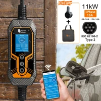 feyree 11kW Type2 16A 3Phase Portable EV Charger Wi-Fi APP Bluetooth Version EVSE Charging Cable 5m CEE Plug for Electric Car - Image 6