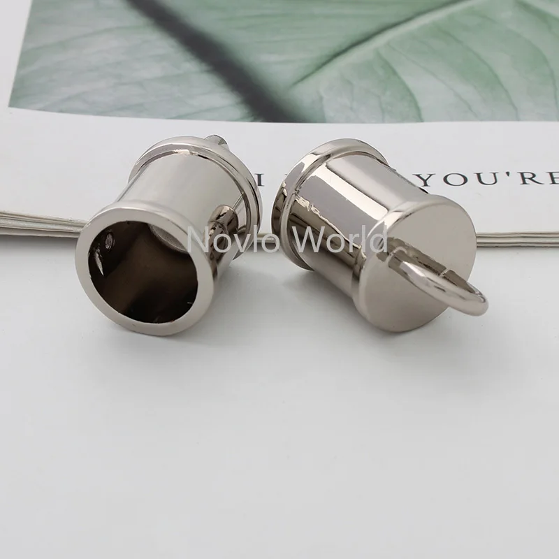 10-50 조각 2 색 15mm 5/8 신제품 금속 모자 DIY 가죽 가방 장식 문자열 술 끝 모자 지갑 액세서리