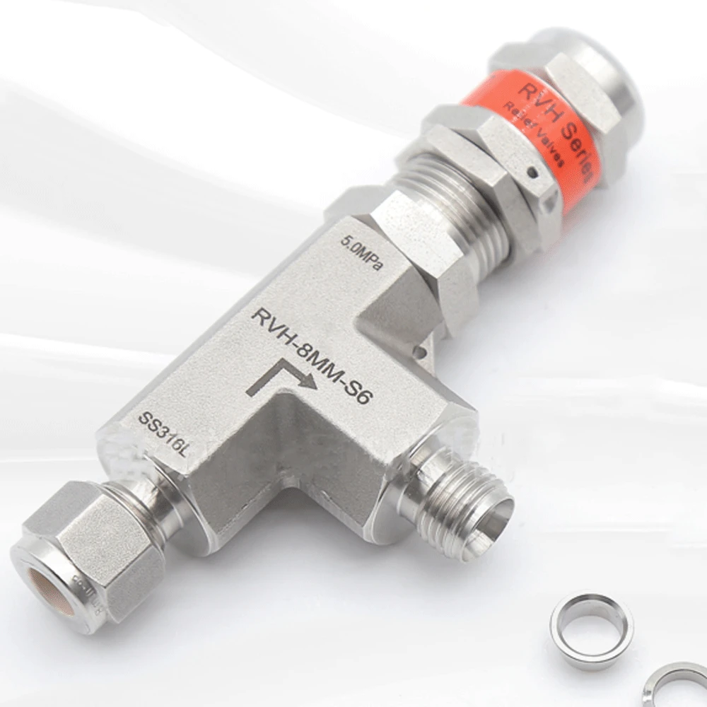 

Резьба BSP или компрессионная труба 1/8 дюйма, 1/4 дюйма, 3/8 дюйма, 1/2 дюйма, 3, 6, 8, 10, 12 мм, предохранительный клапан высокого давления Uion SUS316L из нержавеющей стали