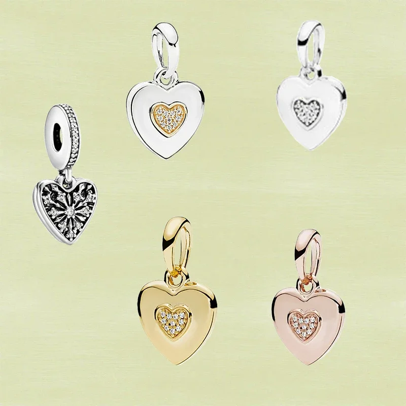 

Новинка 2021, Модный кулон в виде сердца из высококачественного стерлингового серебра 925 пробы, символизирующий вашу любовь, кулон «сделай сам» в виде сердца