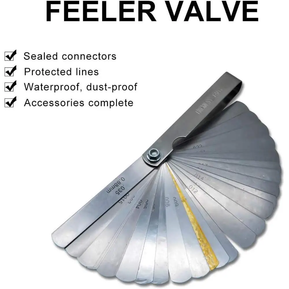 Fühlerlehre 32-teilig - Edelstahl Metrisch/Imperial 0.04-0.88mm