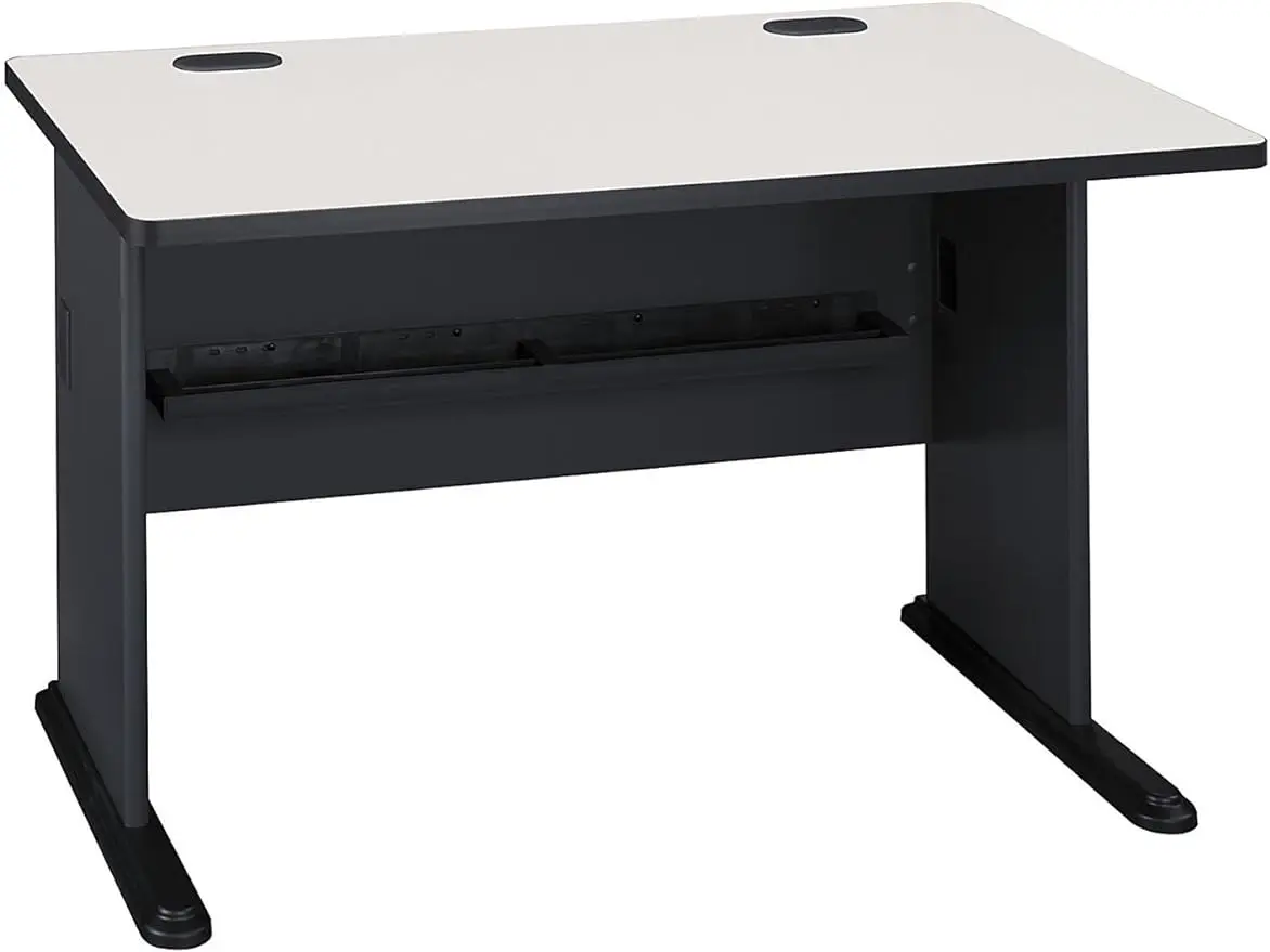 

Bush Business Furniture Series A Computer Desk, Small Office Table for Home or Professional Workspace, 48W, Slate