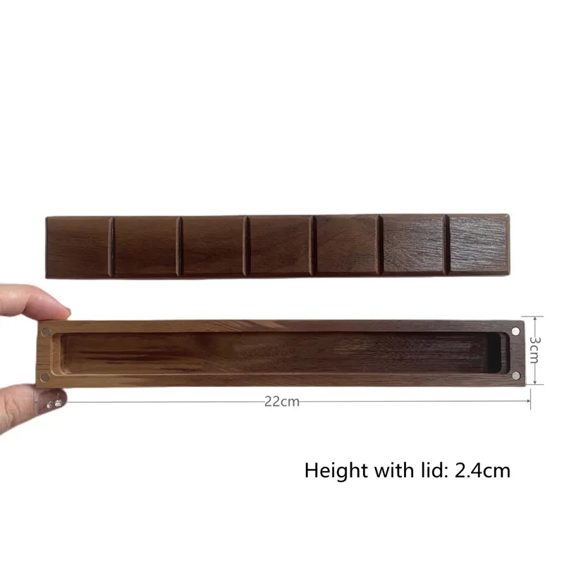 Black Walnut Watercolor Box 12/24 Color Portable Palette Watercolor Paint Storage Box with Lid Paint Tray Painting Art Supplies