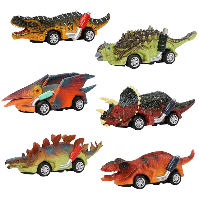 Brinquedo de Dinossauro puxa carros para trás, puxa para trás carros de  brinquedo, jogos de dinossauro