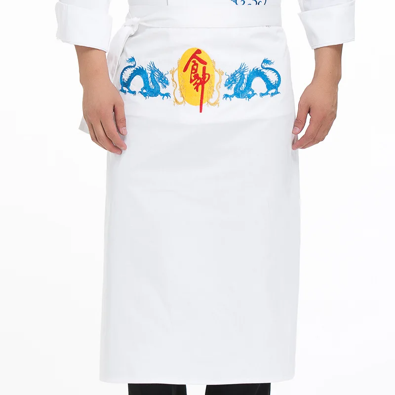 Male Chef Embroidery Cooking Apron Bakery Cafe Woman Waiter Work Pinafore Hot Pot Restaurant Catering Hotel Kitchen Aprons