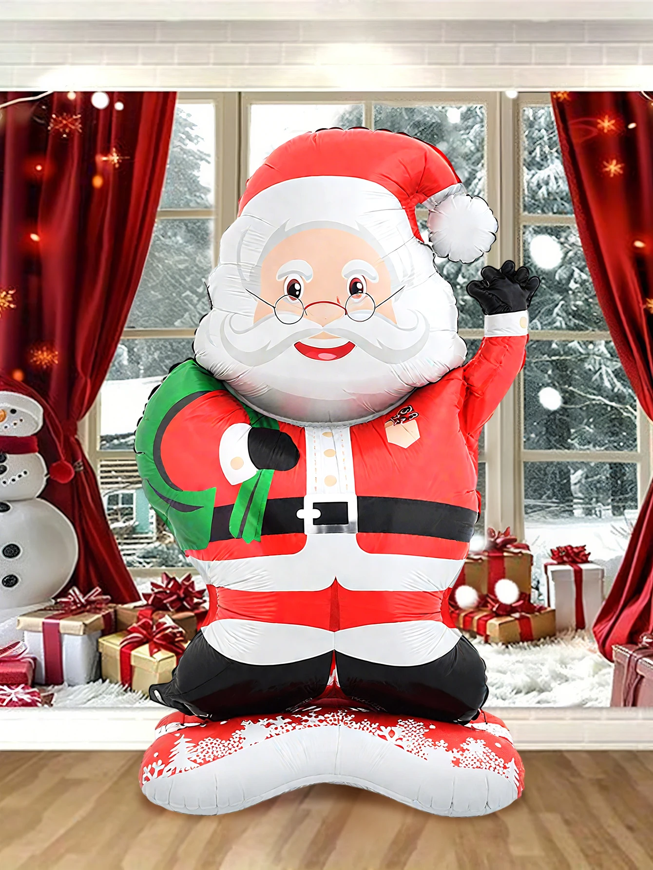 Festive Santa Claus Foil Balloon - Christmas & Holiday Party Decoration