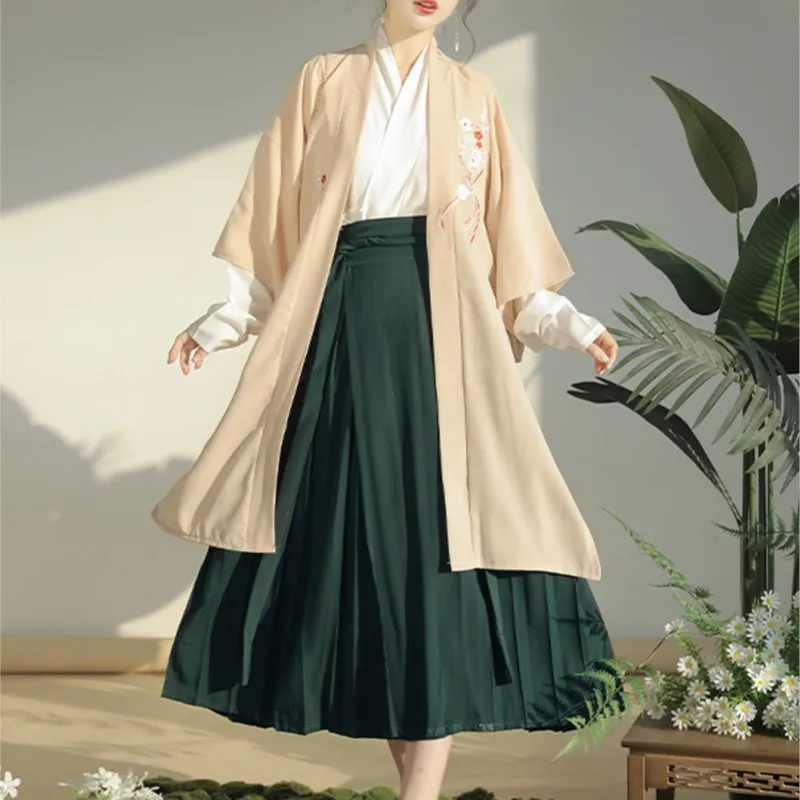 

Original Improved Hanfu Dress Female Song Made Changgansi Beizi Hanfu Skirt Daily Han Elements Autumn Winter Hanfu Costume