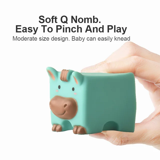 Baby Animal Digital Audible Soft Silicone Building Blocks Early Childhood Education Exercise Ability Rubber PVC Production 5