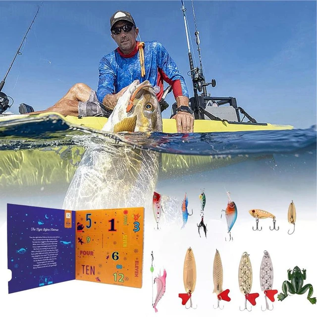 2023 Fishing Tackle Advent Calendar Fishing Lures Set Fishing Gear