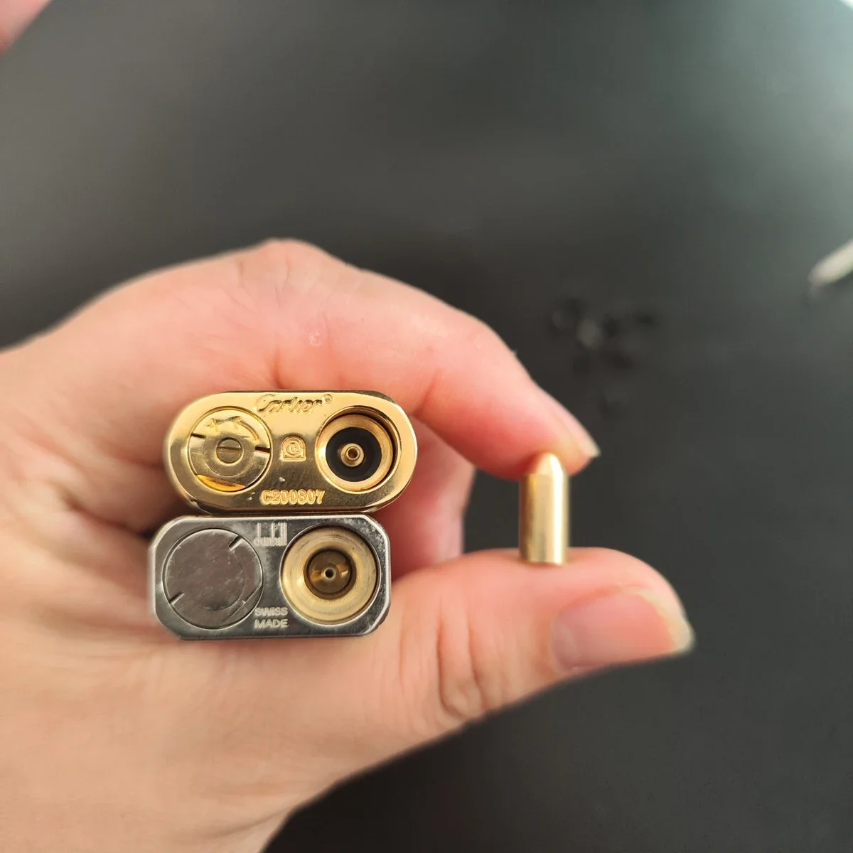 For Dunhill Small Gas Lighter Brass Copper Nozzle Refill Butane Adapter Inflatable Head Filling Gas Reuseable Repair Part 2