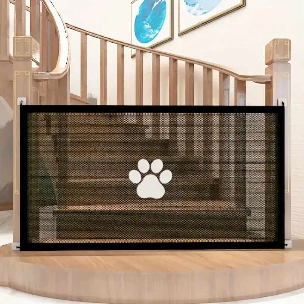 Adjustable Mesh Pet Gate-Durable, Portable & Easy Installation-Indoor/Outdoor Safety Barrier