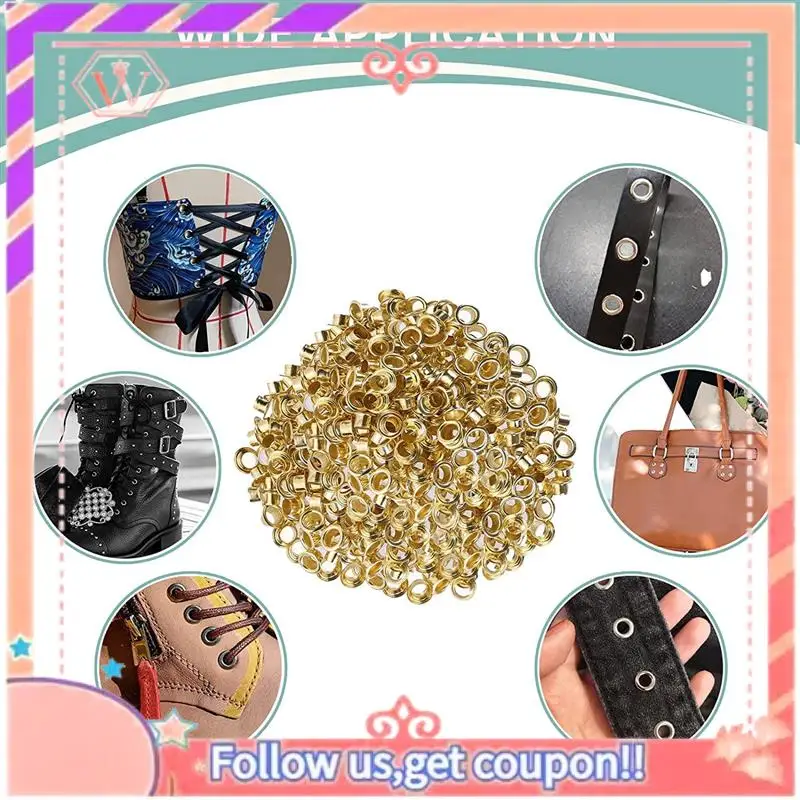 Upgraded Grommet Tool Kit Grommet & Washer Kit 500Pcs, 2 Grommets Kit, Suitable For Leather Bags Banner