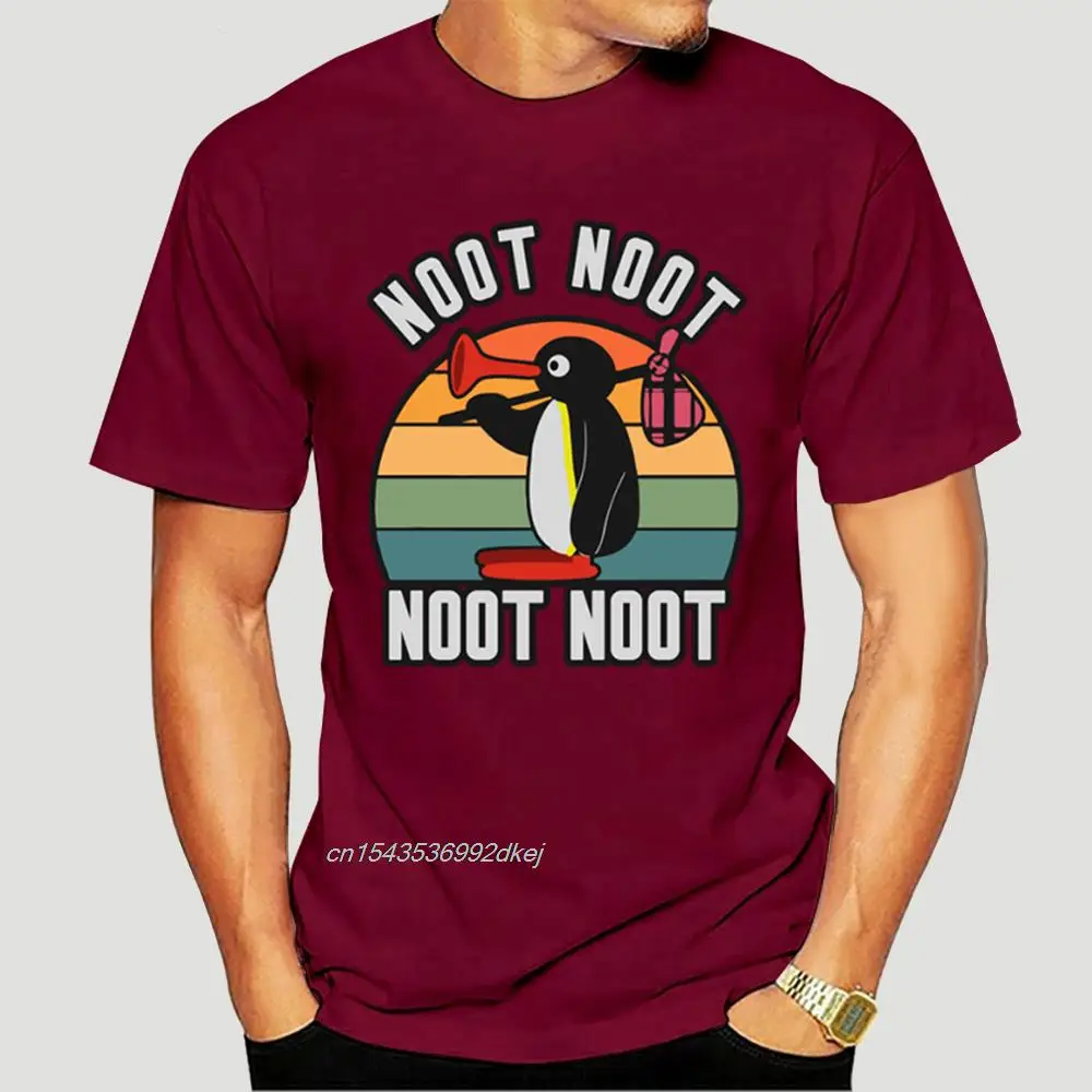 

Noot Pingu Noot Meme Мужская черная футболка высокого качества футболка 0713D