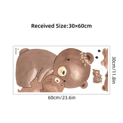 Adorable Sleepy Bear & Starry Moon Wall Stickers (BR0389E)