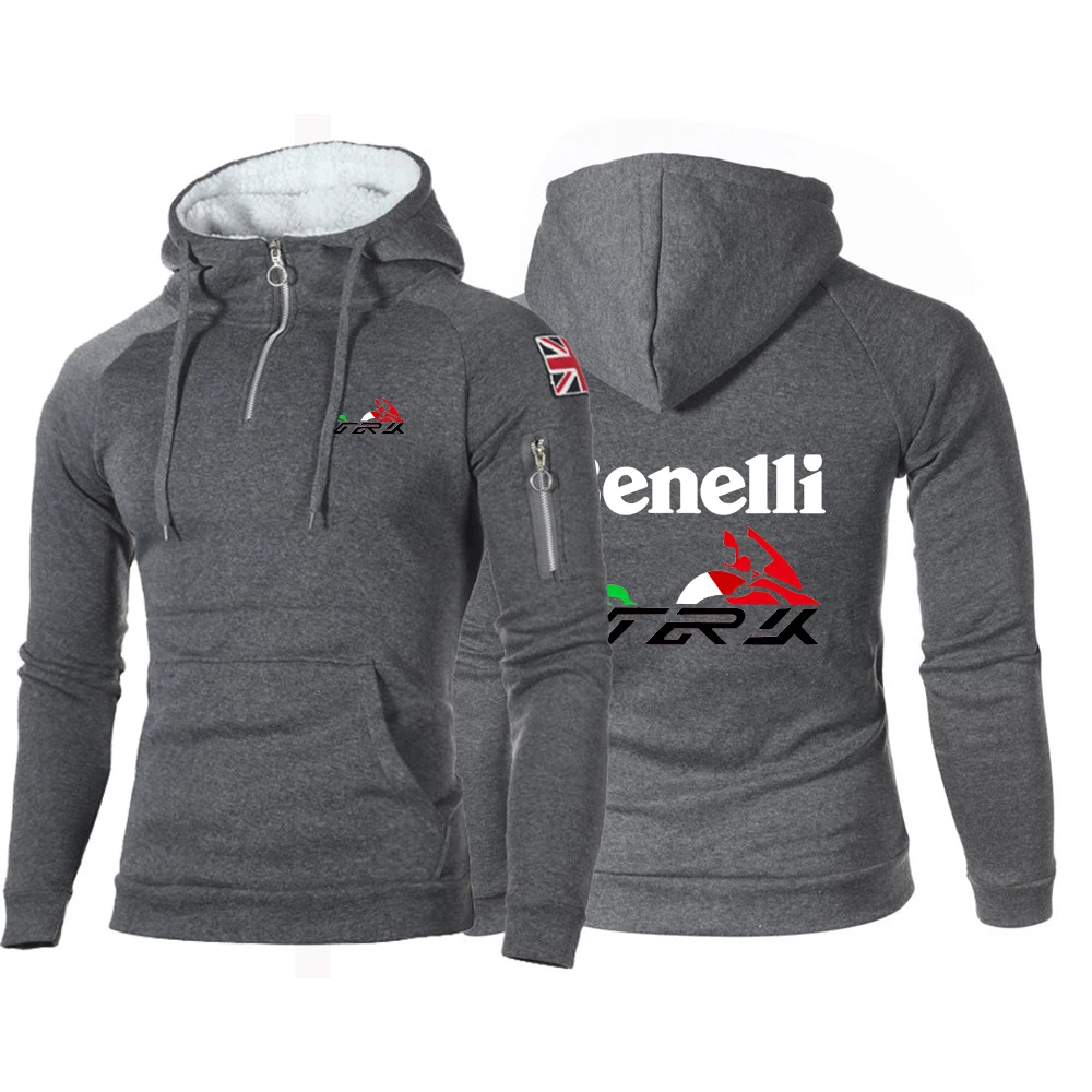Benelli TRK 502X printing fashion 2023 new men's casual long-sleeved fitness sweater fleece hoodie classic Joker sweatshirt jack