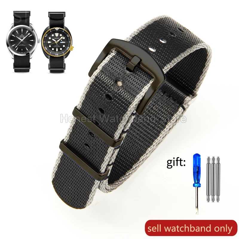 Vibrant Multi-Color Nylon Watch Strap - 20/22mm, Airy & Odor-Resistant