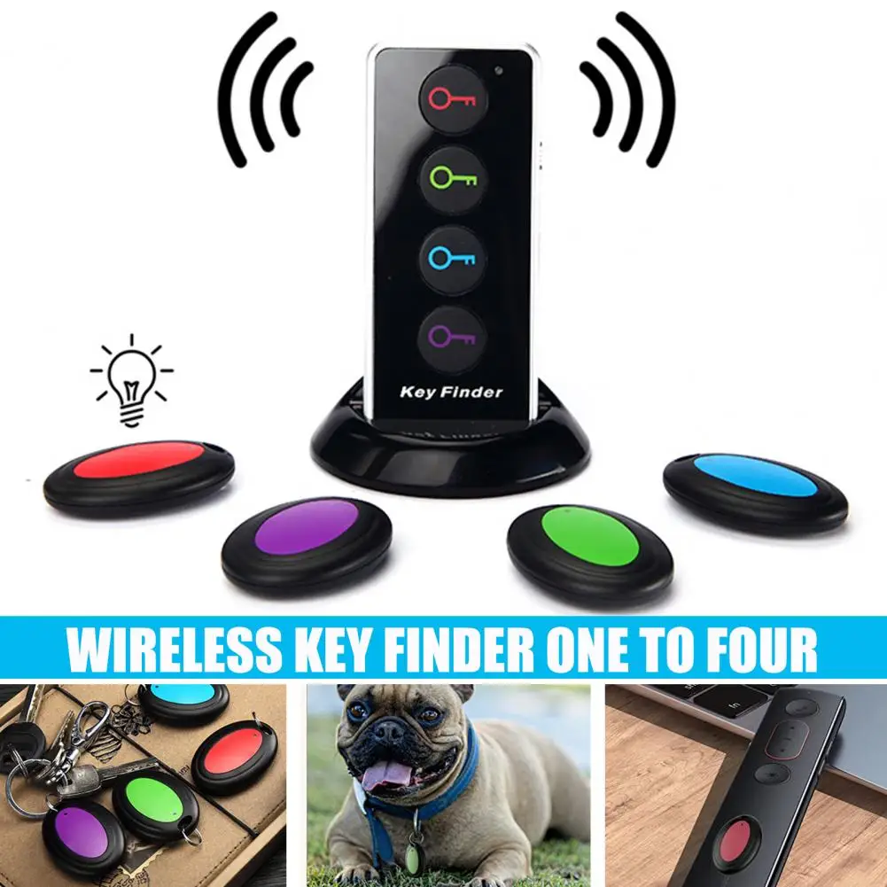 Tracking Device Wireless Anti-Lost Alarm 80dB 30m Distance 499.82MHz One Click Search ABS 4 Colors Key Finder