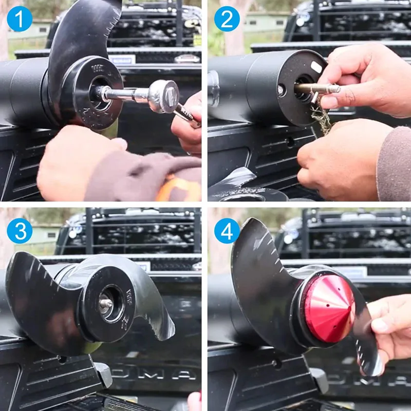 Eliminator Trolling Motor Stützmutter Custom Fit für MinnKota 80, 101 und 50,8 kg Modelle (schwarz