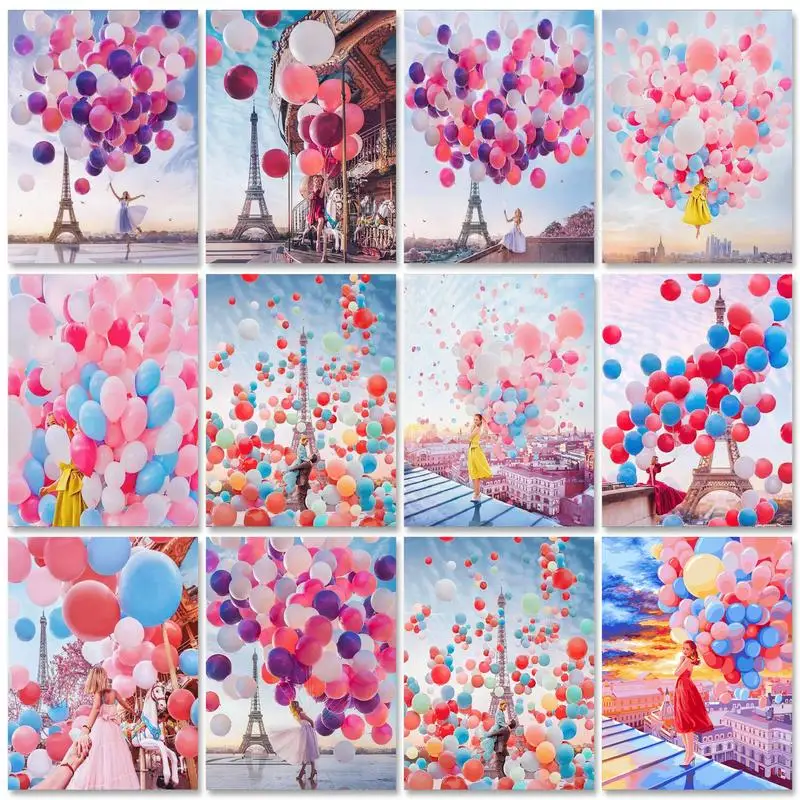 

RUOPOTY 60x75cm Paint by numbers Original gifts Canvas painting Scenery Paint for painting Gift Wall art