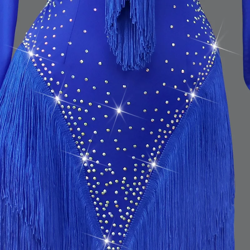 Dance Dress Dance Skirt Latin Dance Dress Competition Costume Ball Practice Wear Line Suit Sexy Short Skirt Cabaret Stage Women Clothing Tassel