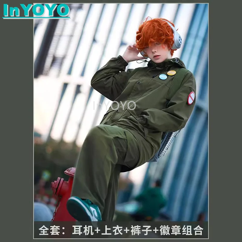 

InYOYO, костюм для косплея, трусы и чулки с поясом для чулок, модная Униформа с рюкзаком, мужская одежда на Хэллоуин, Новинка