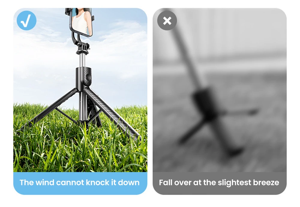 Portable Bluetooth Selfie Stick Tripod For Smartphones Extendable_voghion.com