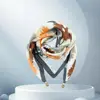 Vintage Style Satin Ladies Square Scarf Simple Soft Magnetic Buckle Scarf Elegant Neck Protection Wraps Neck Warmer for Women 4