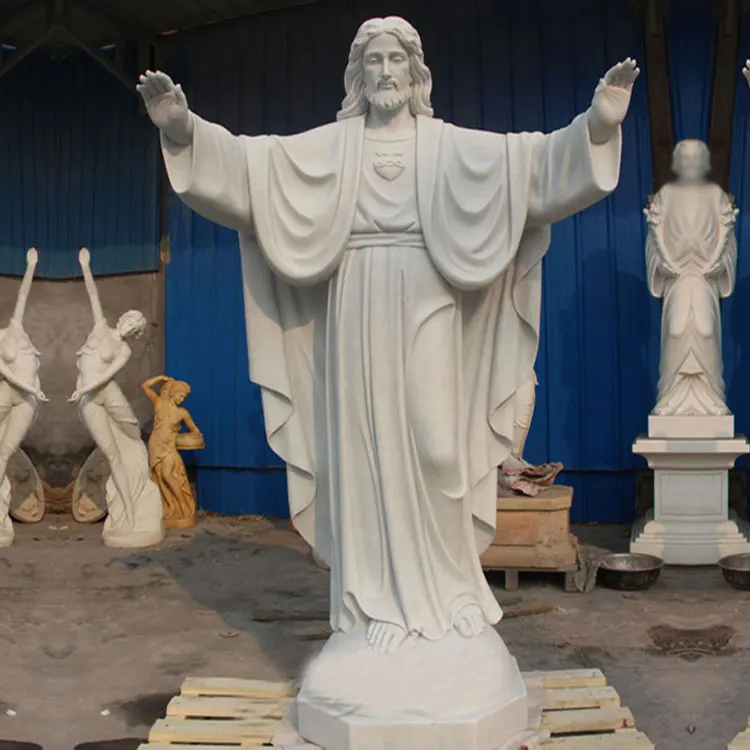 

Life size outdoor garden decor modern religious Jesus christ statue marble
