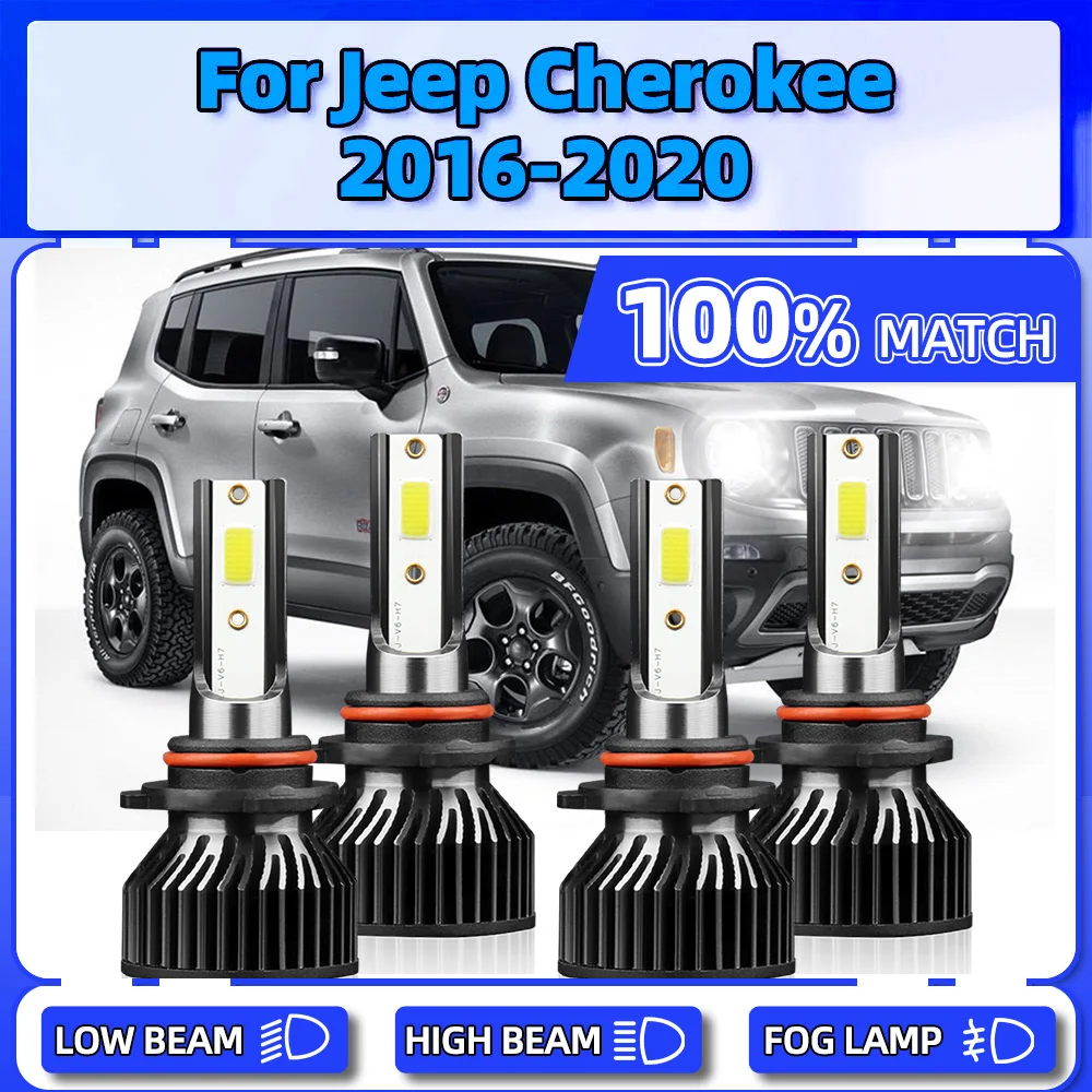 

9005 HB3 9006 HB4 LED Headlight 40000LM Super Bright Auto Lamps 240W Car Headlamps For Jeep Cherokee 2016 2017 2018 2019 2020