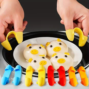 2pcs Heat Insulated Finger Clip, Non-slip Finger Cover for Microwave Ovens, Kitchen Mini Hand Grip Cover