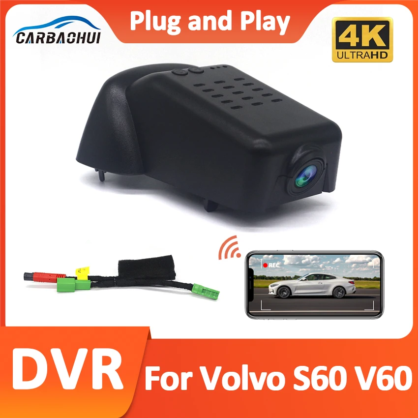 

Видеорегистратор для Volvo S60 V60 2023 2024 4K UHD 2160p, Wi-Fi