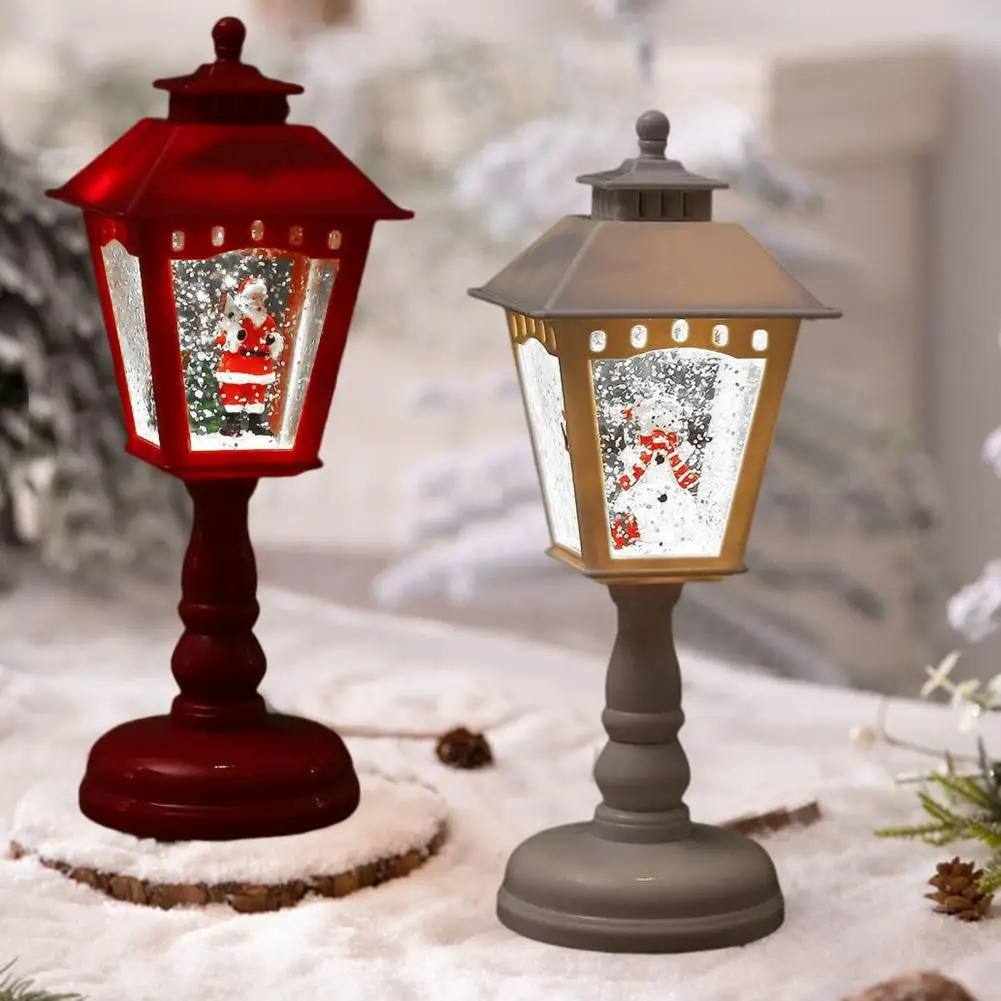 

Christmas Table Lamp Water Glittering Snowman Light USB-powered Spooky Snow Globe Night Light Xmas Candles Light Halloween Light