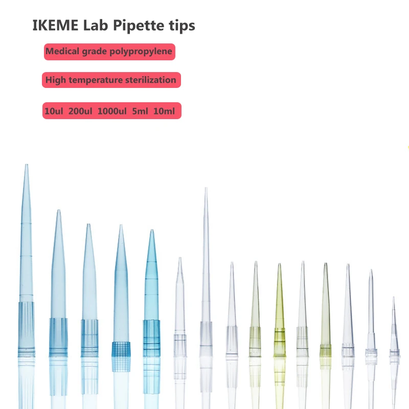 

Lab Pipette Tip Plastic 10ul 200ul 1000ul 5ml 10ml Disposable MicroPipette Tips Transparent Autoclavable Medical Supplies